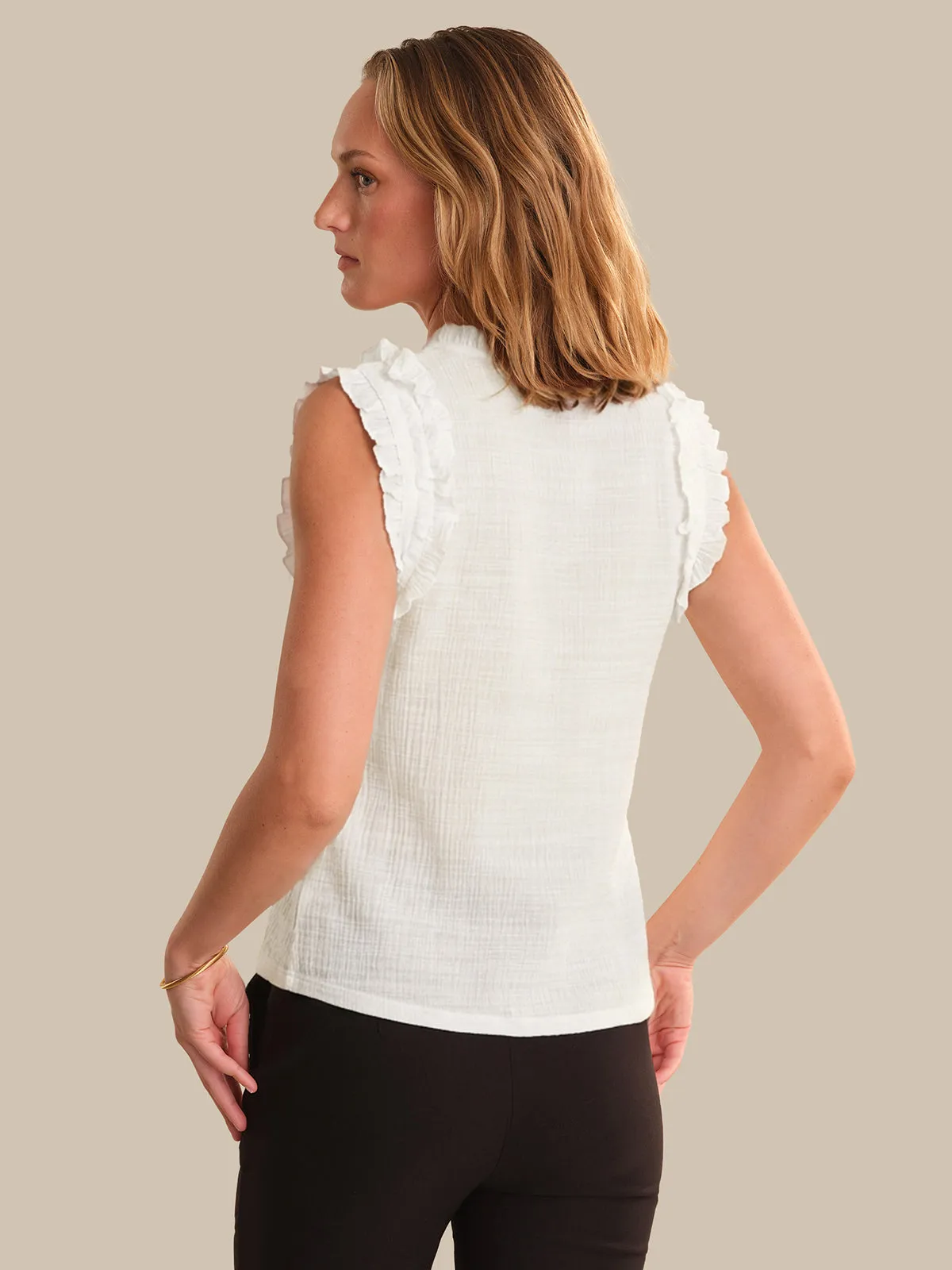 Lace Panel Sleeveless Top sold by 89th & Madison product image thumbnail 2