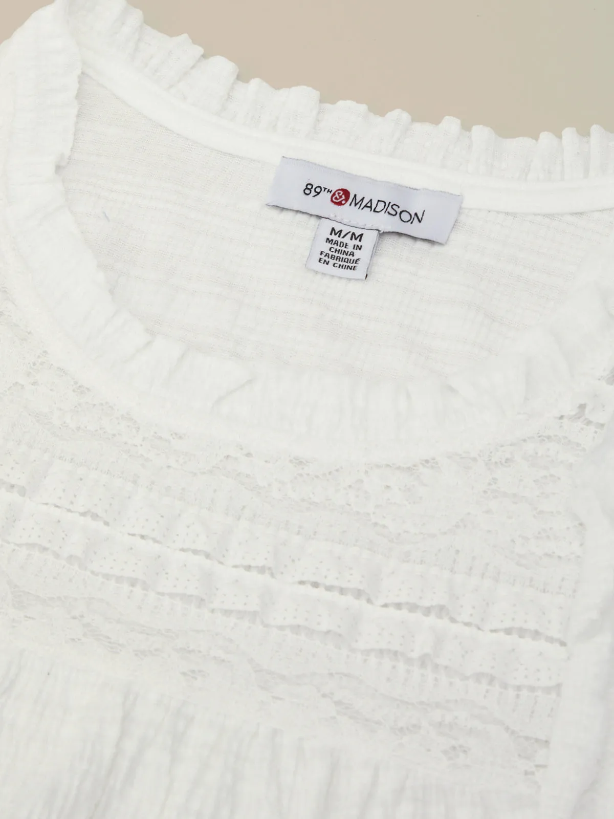 Lace Panel Sleeveless Top sold by 89th & Madison product image thumbnail 4