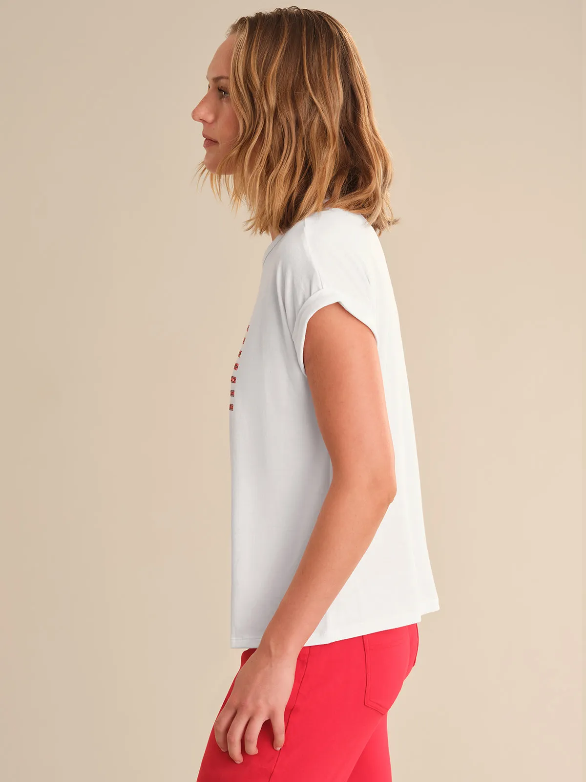 American Flag Sequin Tee sold by 89th & Madison product image thumbnail 3