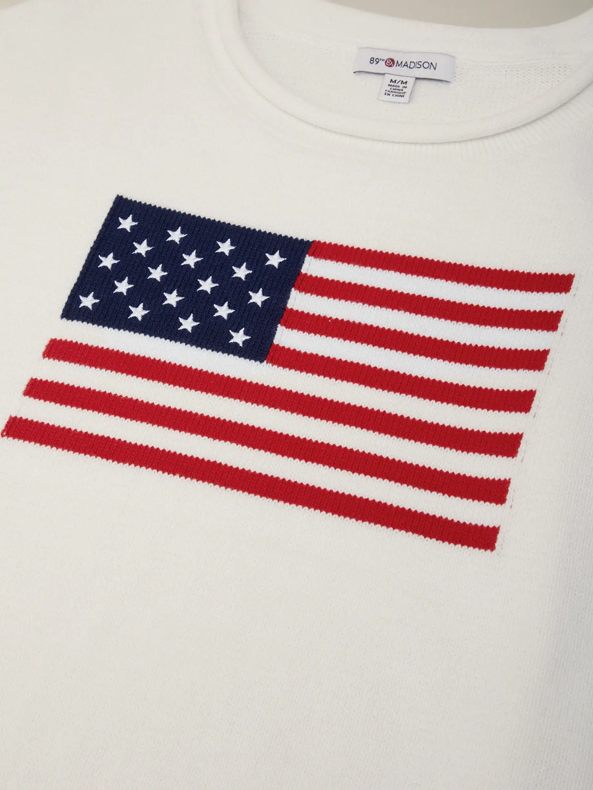 American Flag Rolled Trim Knit Pullover sold by 89th & Madison product image thumbnail 4