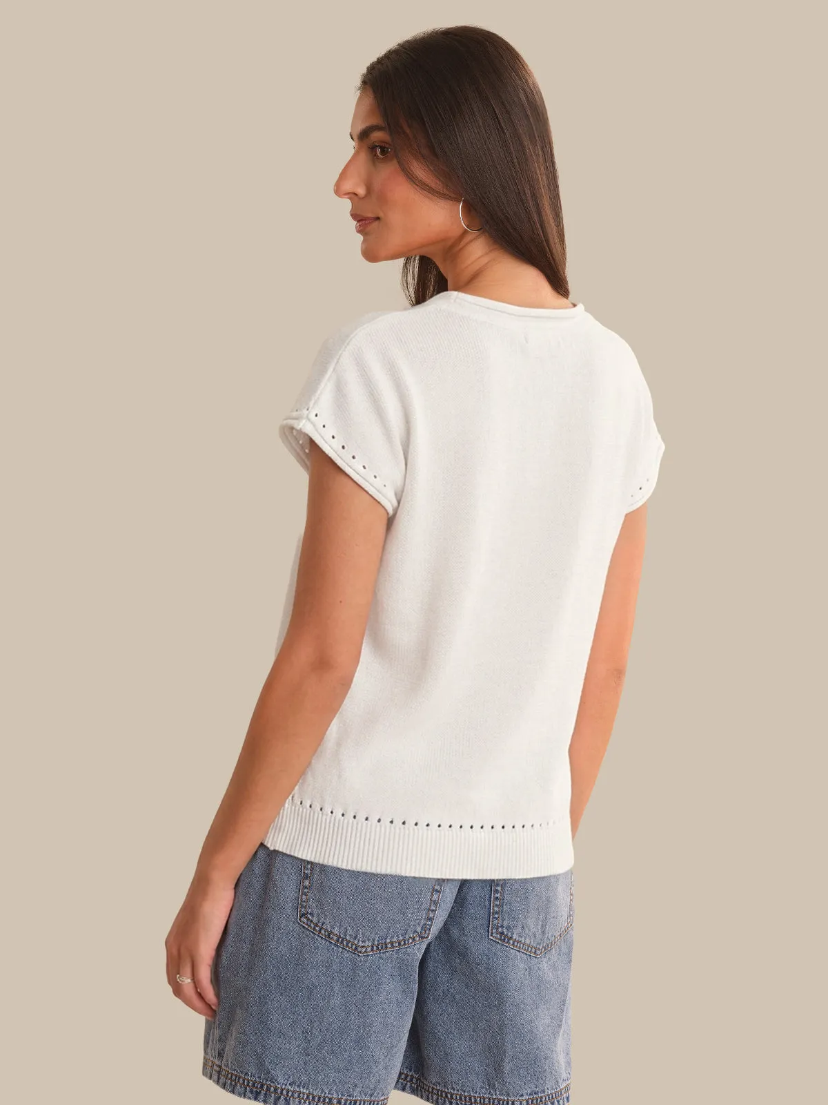 American Flag Rolled Trim Knit Pullover sold by 89th & Madison product image thumbnail 2