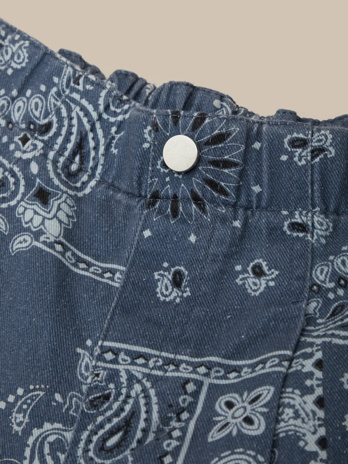 High Rise Pleat Front Denim Shorts sold by 89th & Madison product image thumbnail 4