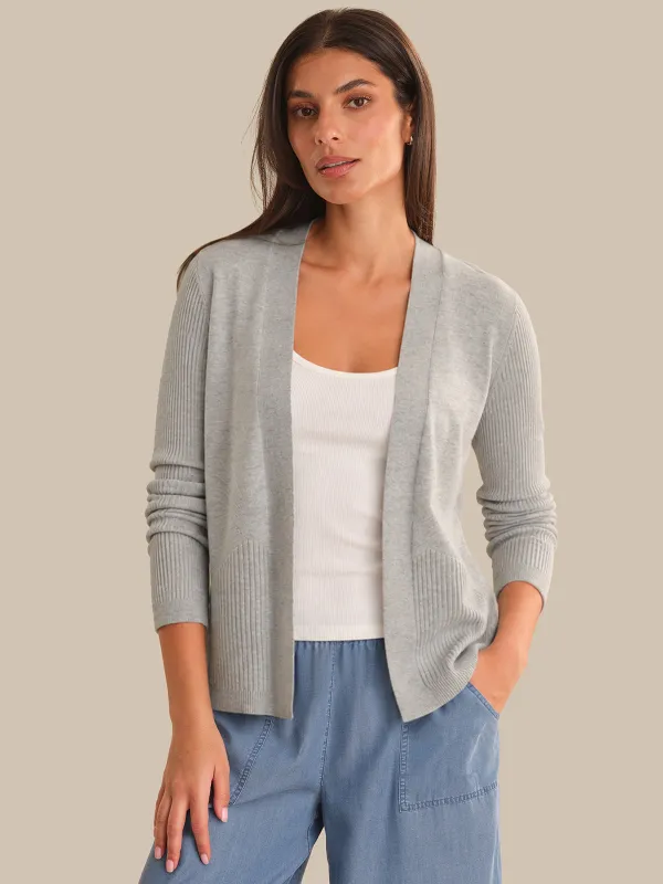 Directional Rib Open Cardigan made by 89th & Madison
