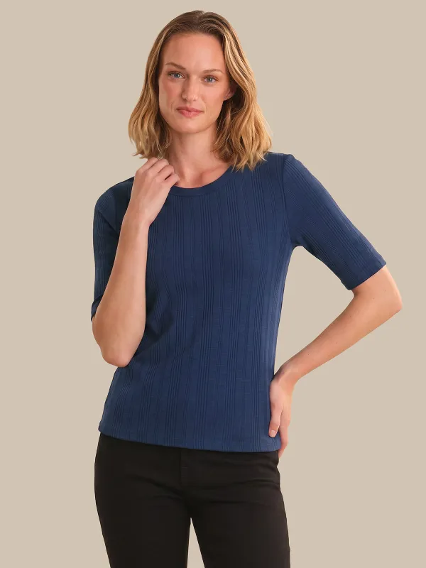 Elbow Sleeve Crewneck Tee made by 89th & Madison