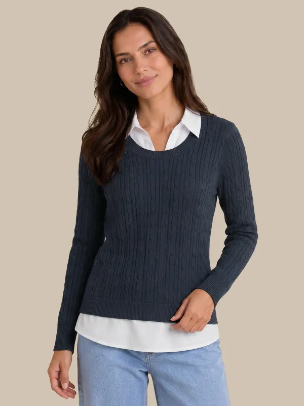Madison Mixed Media Sweater made by 89th & Madison