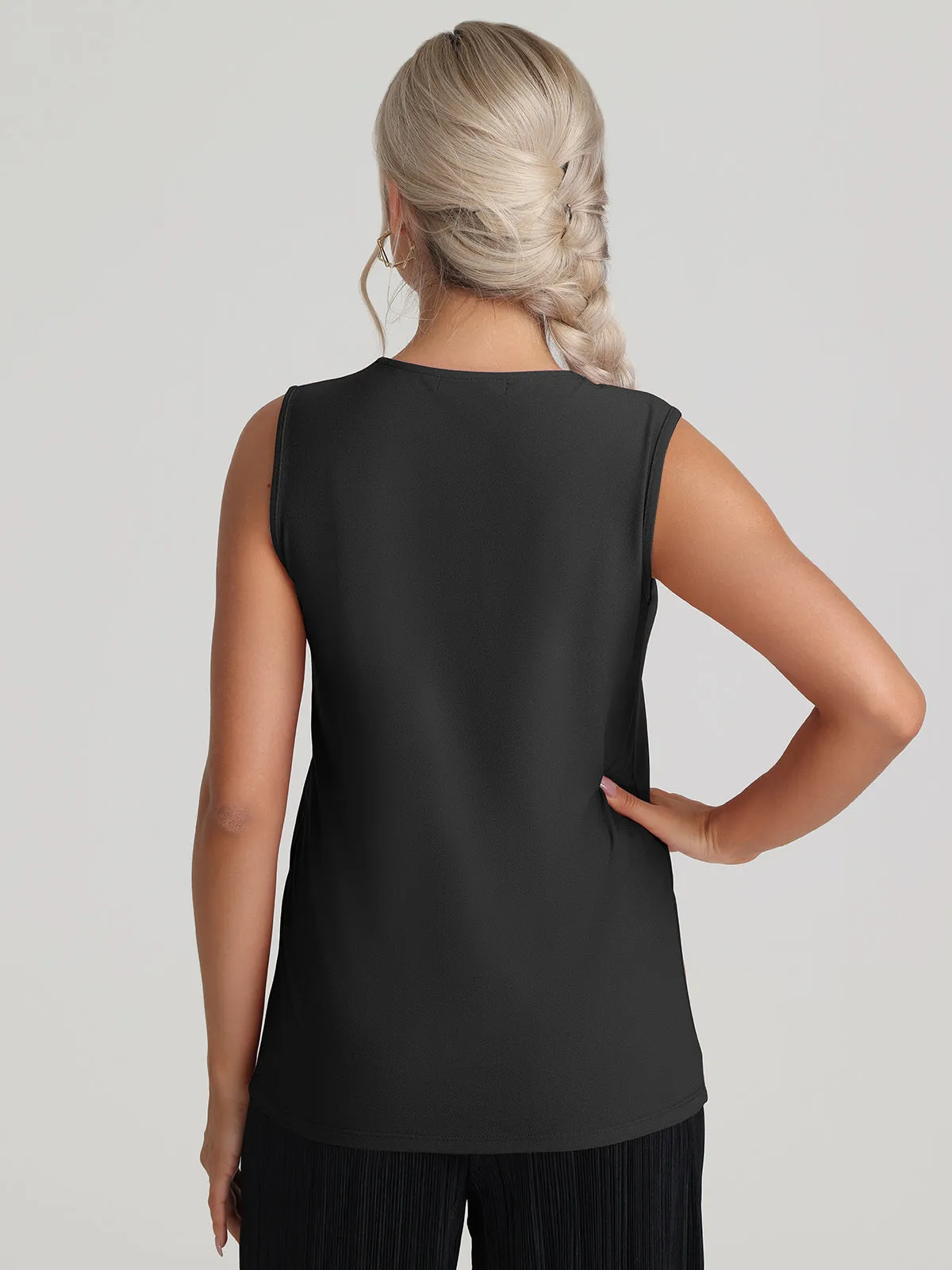 Tie Front Sleeveless Top sold by 89th & Madison product image thumbnail 2