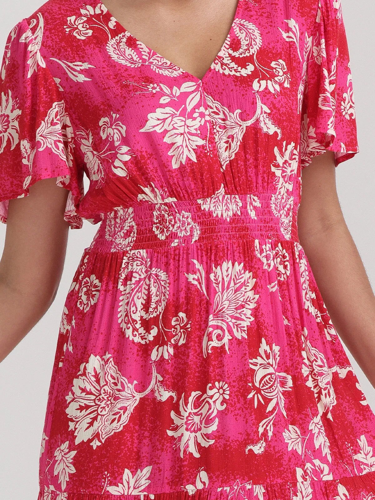 Floral V-Neck Midi Dress sold by 89th & Madison product image thumbnail 5