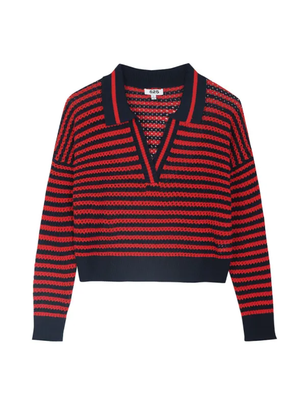 Stripe Polo Pullover sold by 89th & Madison