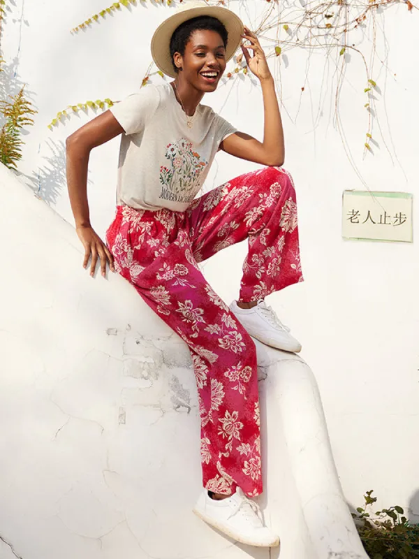 Floral Wide Leg Pants sold by 89th & Madison