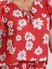 Floral Flutter Sleeve Tie Neck Blouse sold by 89th & Madison