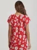 Floral Flutter Sleeve Tie Neck Blouse sold by 89th & Madison
