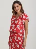 Floral Flutter Sleeve Tie Neck Blouse sold by 89th & Madison