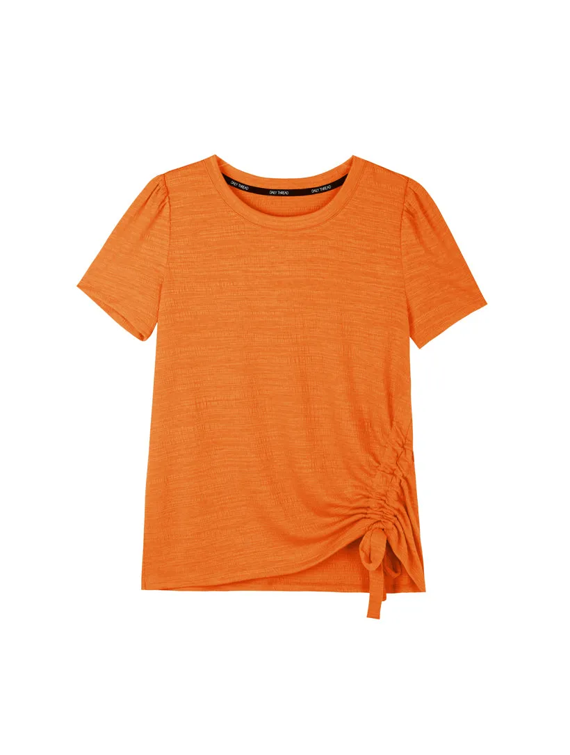 Crewneck Ruched Side Tee sold by 89th & Madison product image thumbnail 3