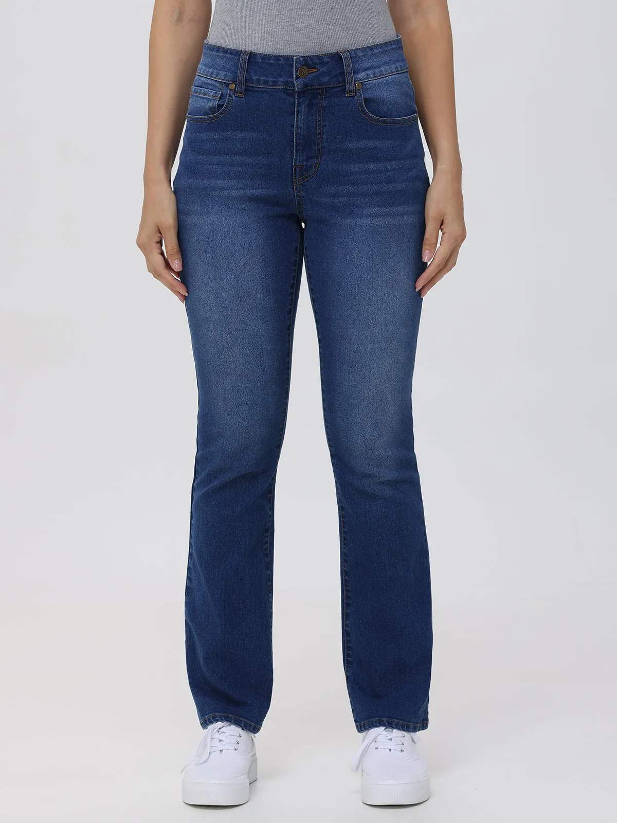 Petite Kick Out High Rise Jean In Medium Wash sold by 89th & Madison product image thumbnail 2