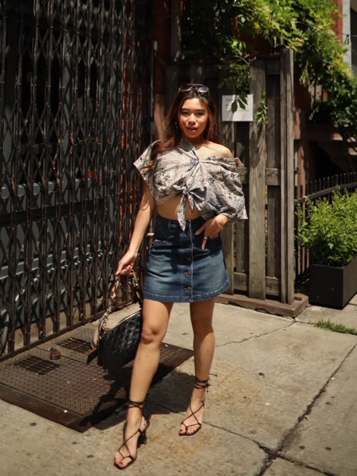 Crop Dolman Tie Front Top sold by 89th & Madison product image thumbnail 3