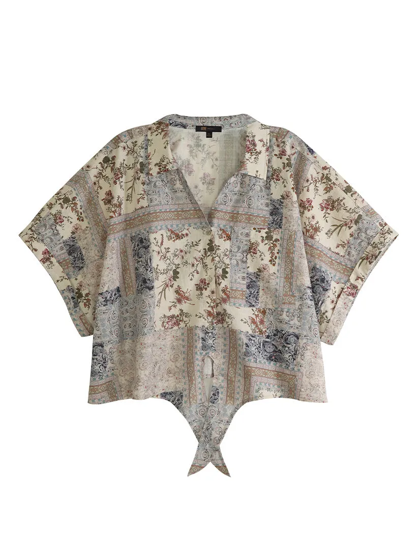 Crop Dolman Tie Front Top sold by 89th & Madison product image thumbnail 4