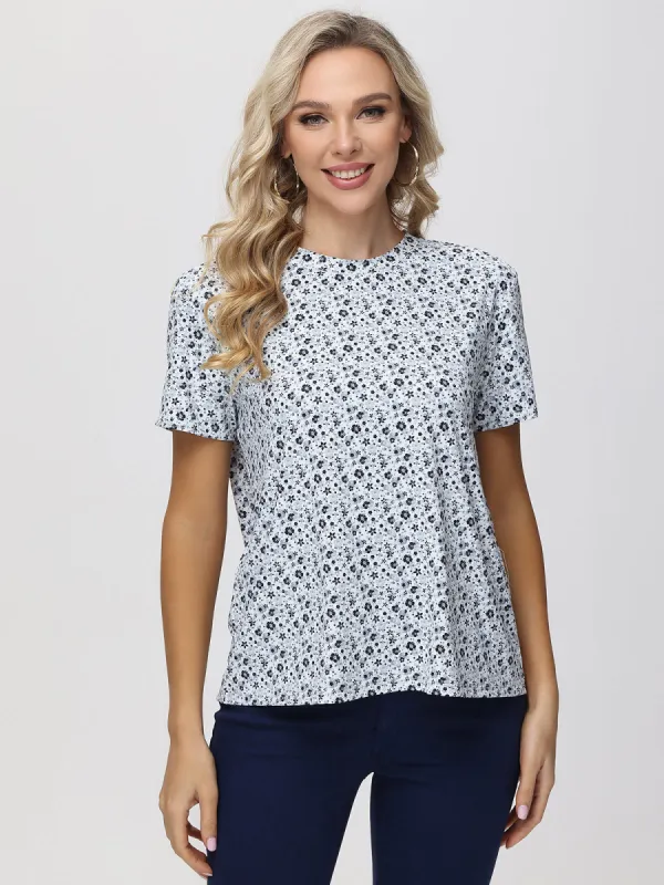 Ditsy Floral Crewneck Tee sold by 89th & Madison