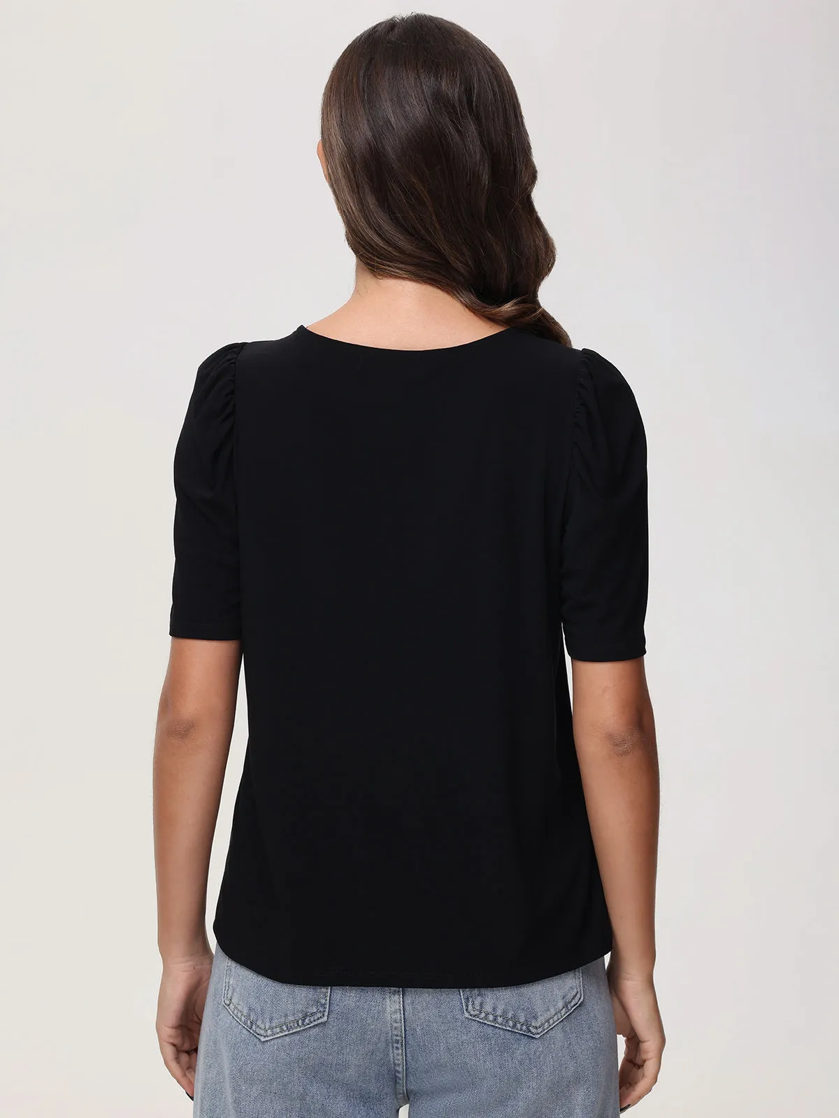 Floral Crochet Sleeve Cool Top sold by 89th & Madison product image thumbnail 3