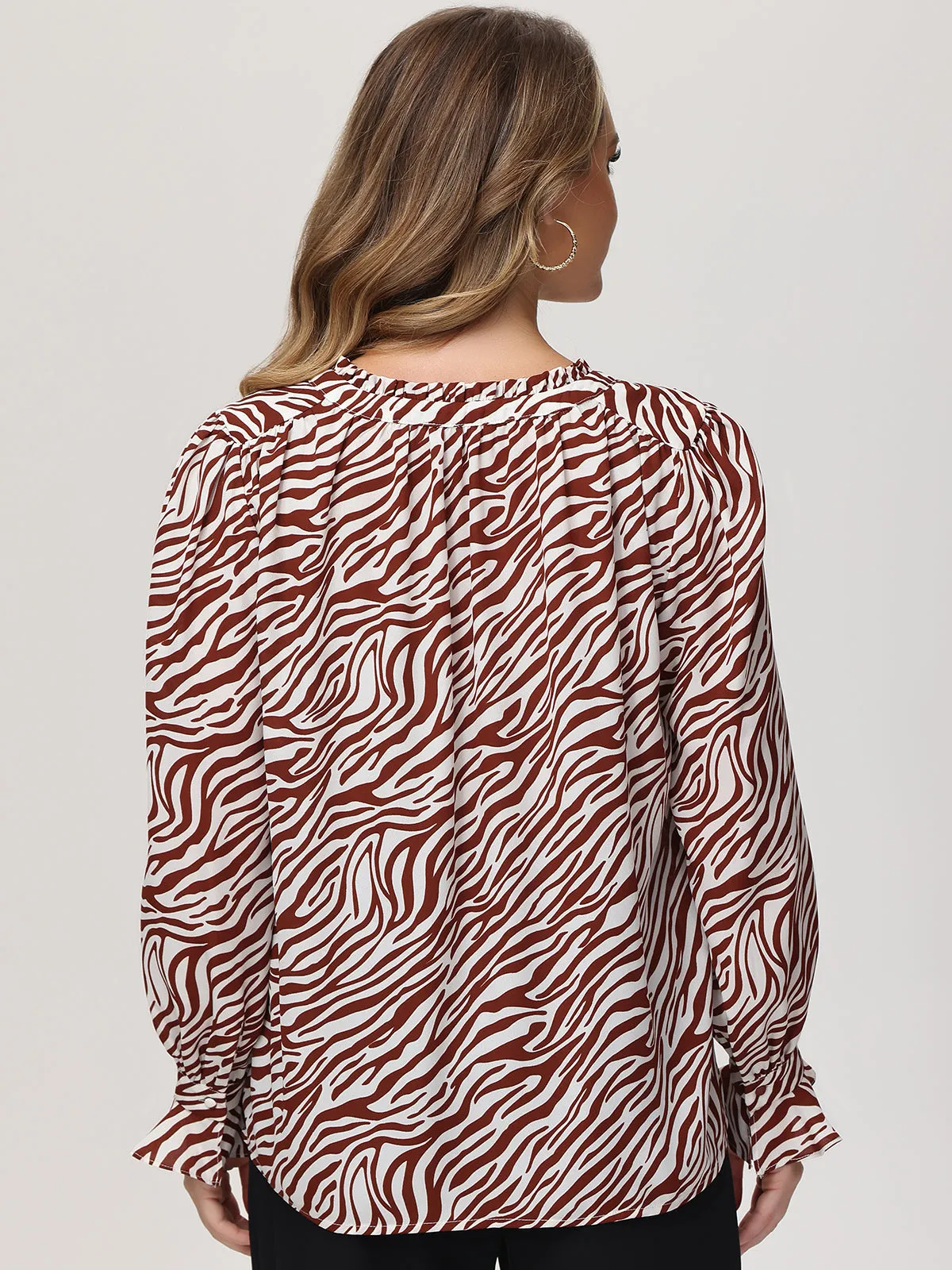 Zebra Stripe Blouse sold by 89th & Madison product image thumbnail 4