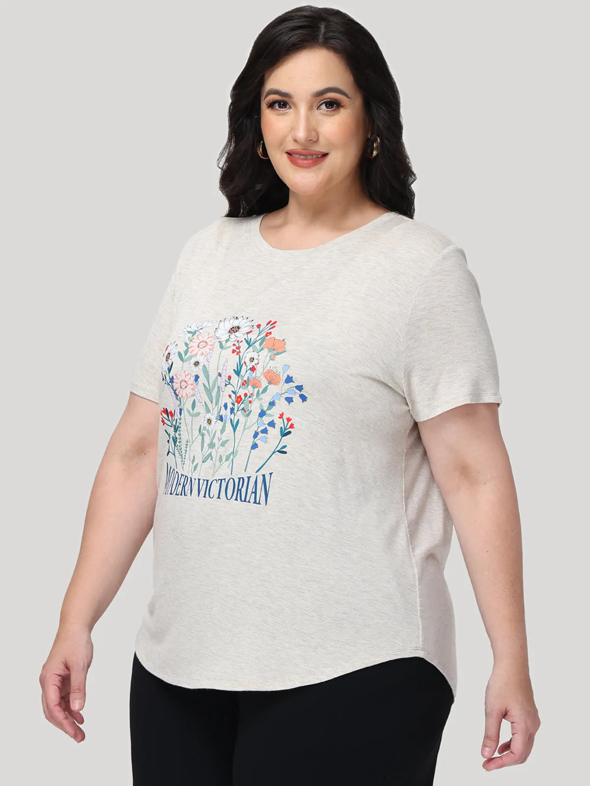 Plus Modern Victorian Graphic Tee sold by 89th & Madison product image thumbnail 5