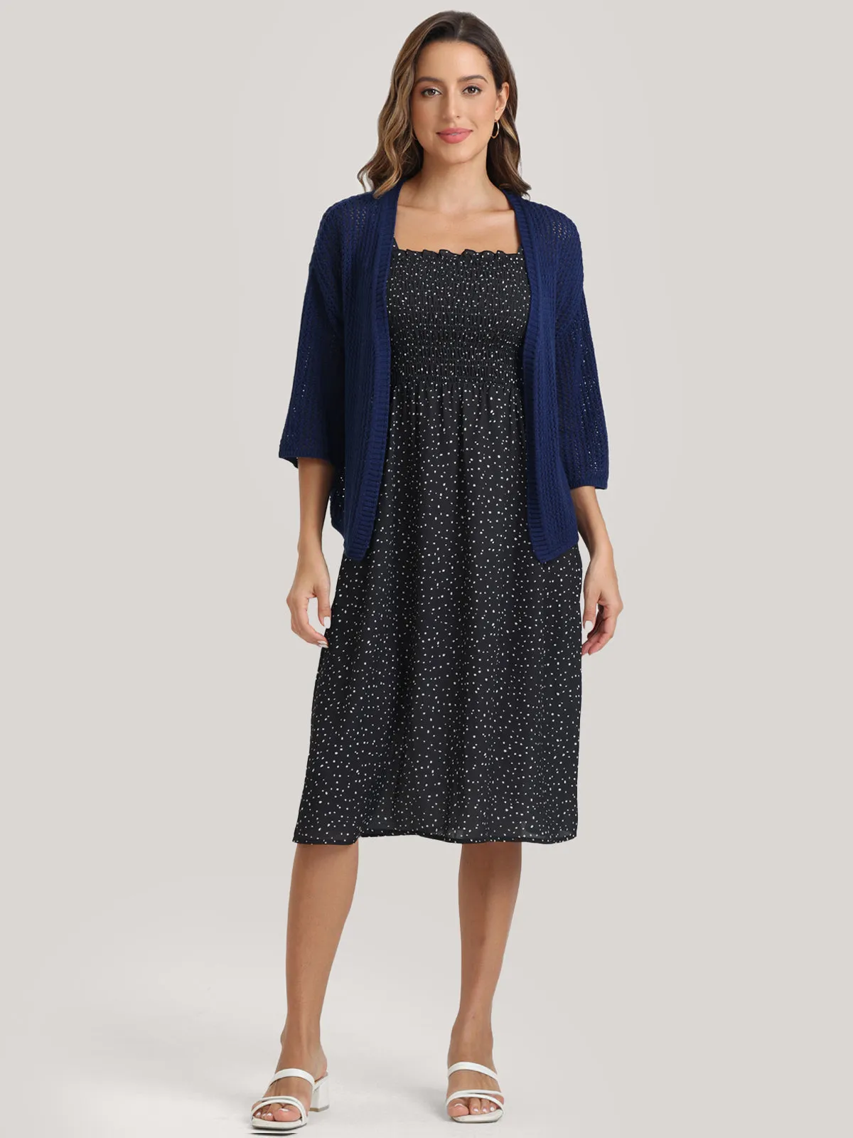 Crochet Drop Shoulder Cardigan sold by 89th & Madison product image thumbnail 5