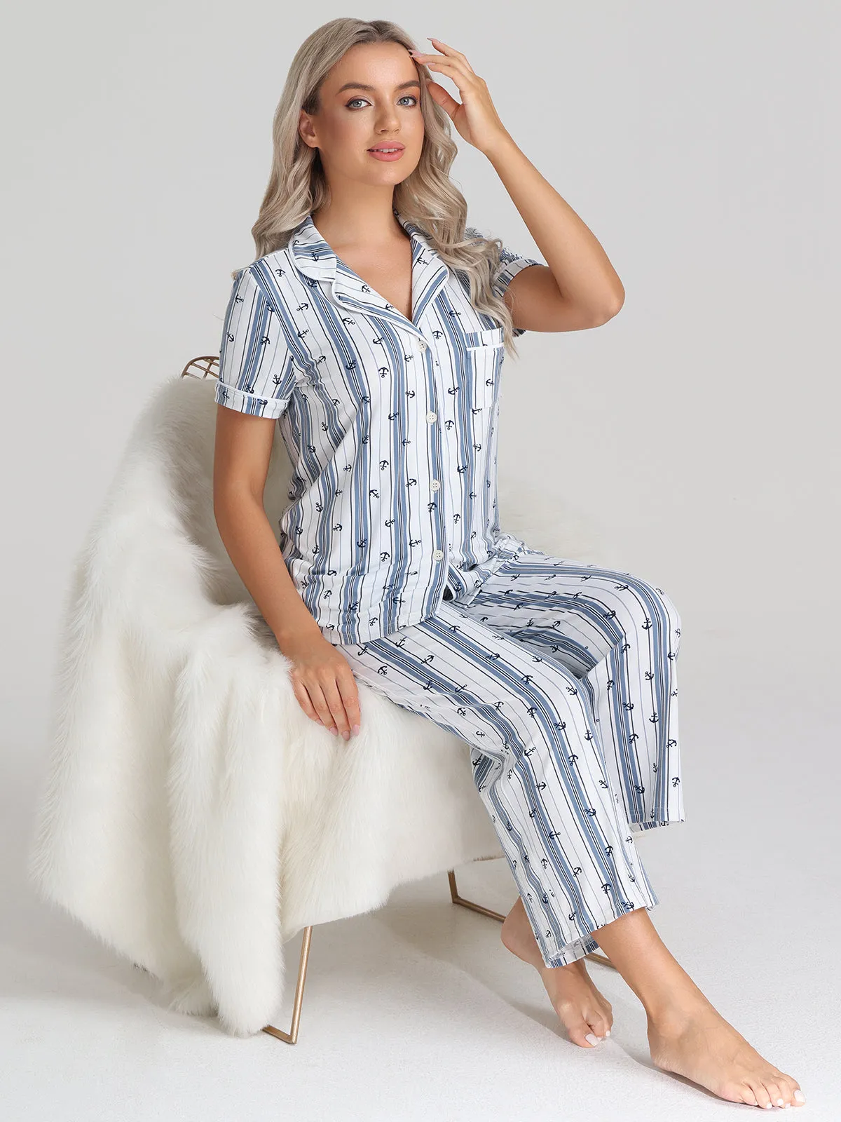 Stripe Pajamas Set sold by 89th & Madison product image thumbnail 3