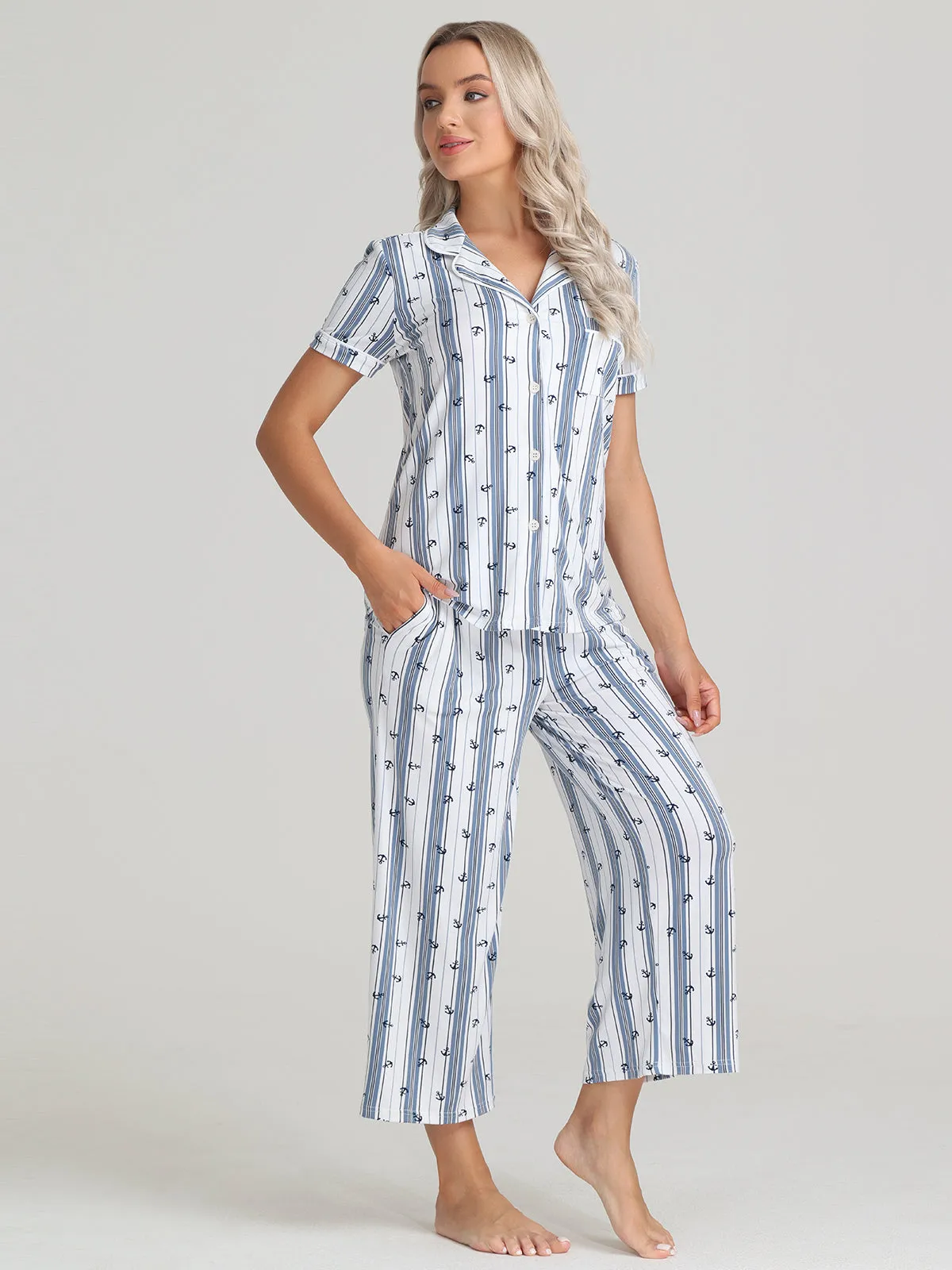 Stripe Pajamas Set sold by 89th & Madison product image thumbnail 4