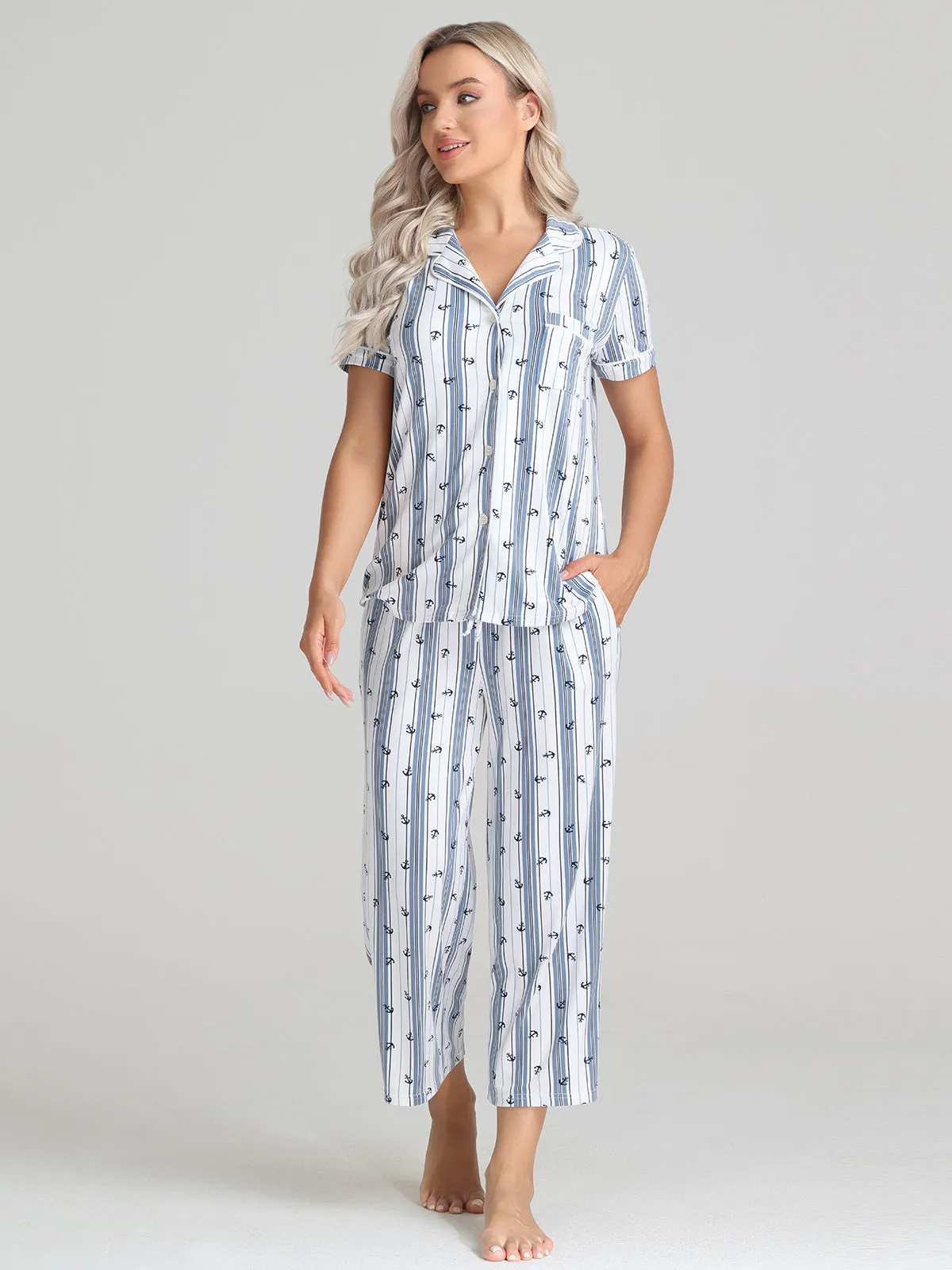 Stripe Pajamas Set sold by 89th & Madison