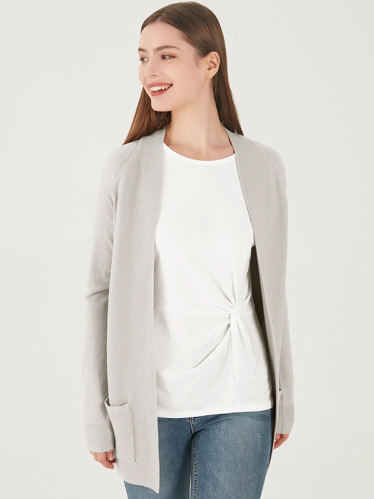 Raglan Sleeve Open Cardigan sold by 89th & Madison