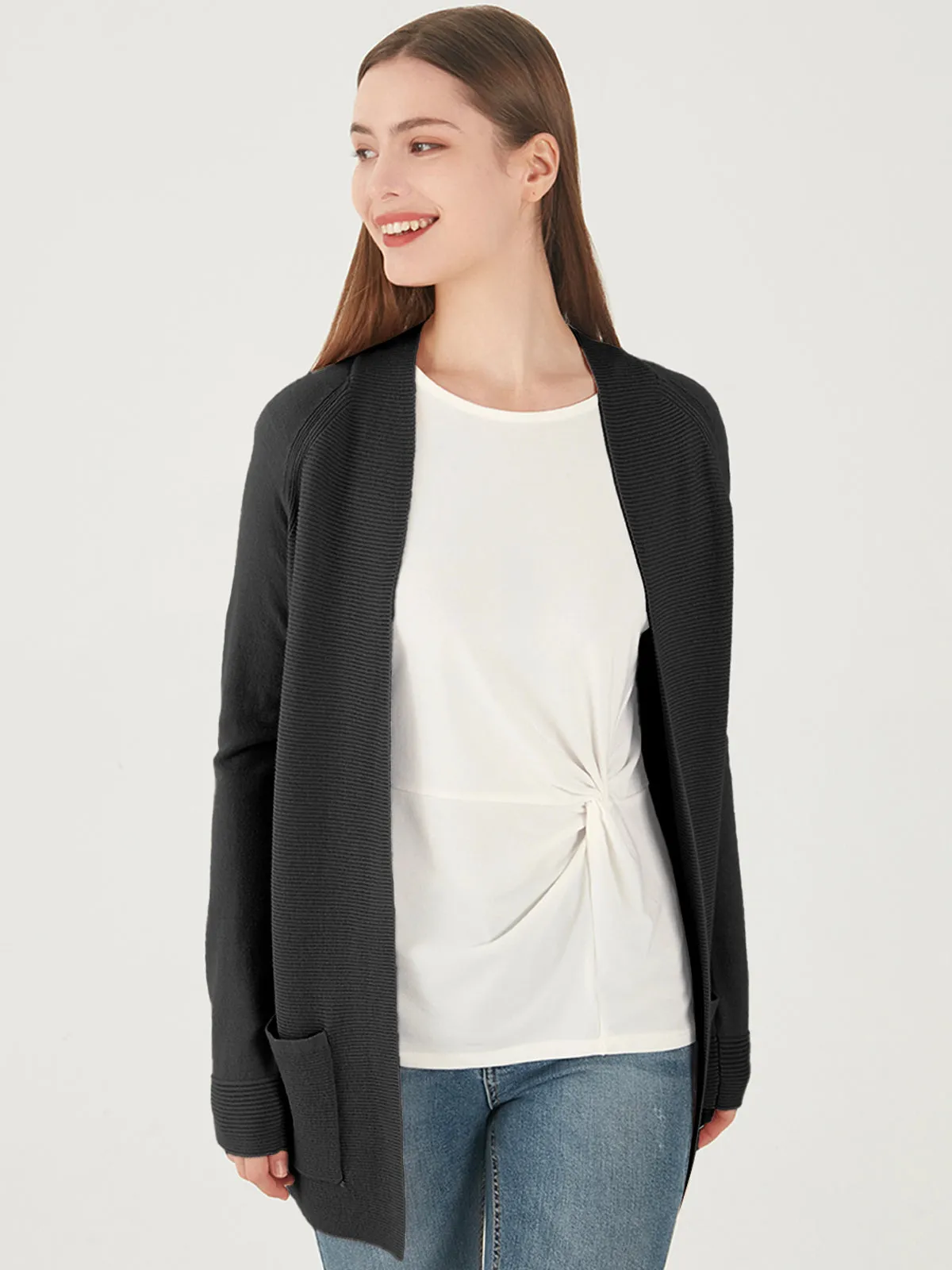 Raglan Sleeve Open Cardigan sold by 89th & Madison product image thumbnail 4