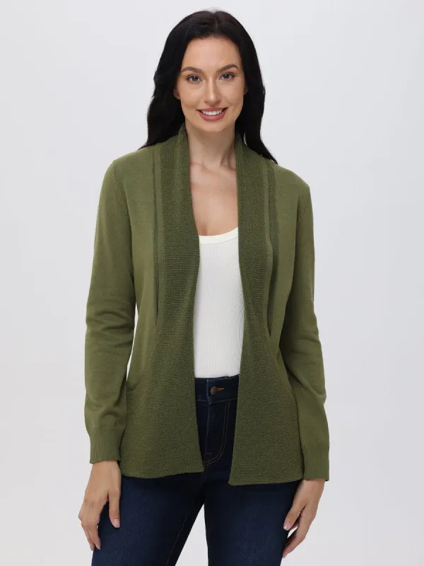 Waffle Stitch Pocket Cardigan sold by 89th & Madison