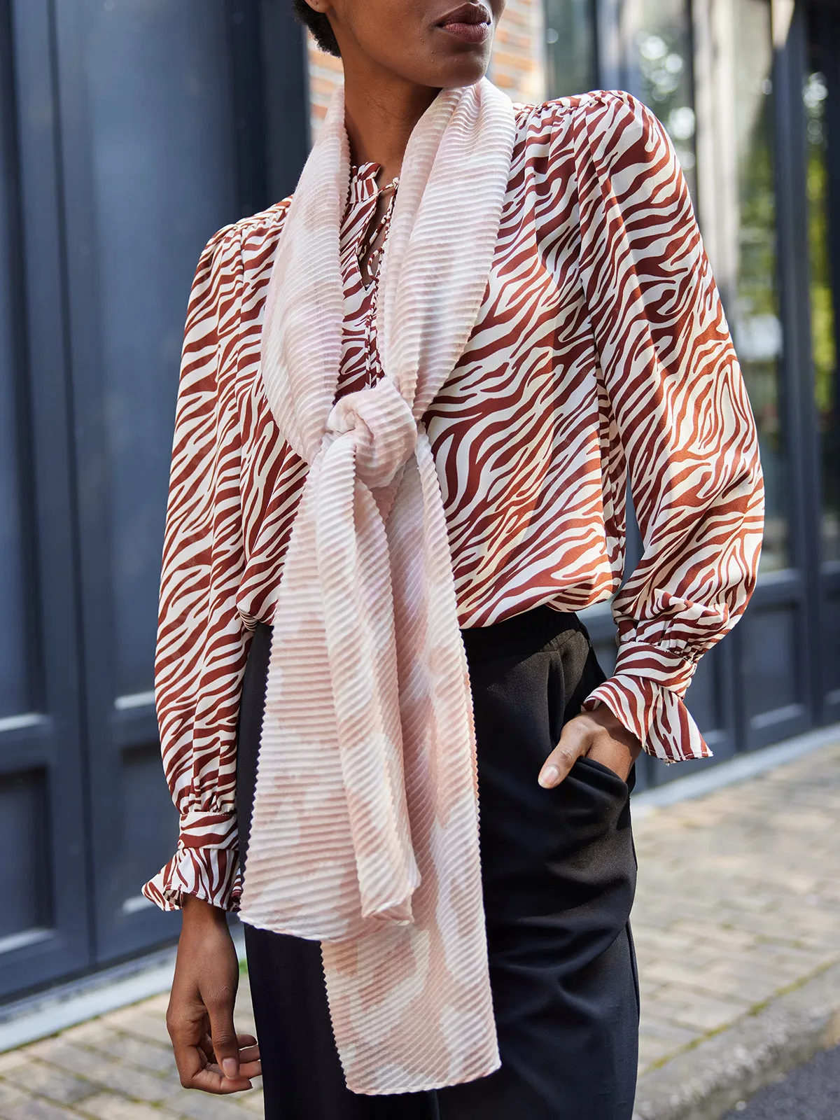 Leopard Print Scarf sold by 89th & Madison product image thumbnail 2