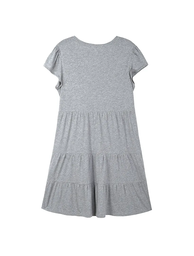 Flutter Sleeve Tiered Knit Dress sold by 89th & Madison product image thumbnail 5