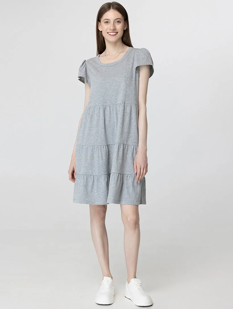 Flutter Sleeve Tiered Knit Dress sold by 89th & Madison