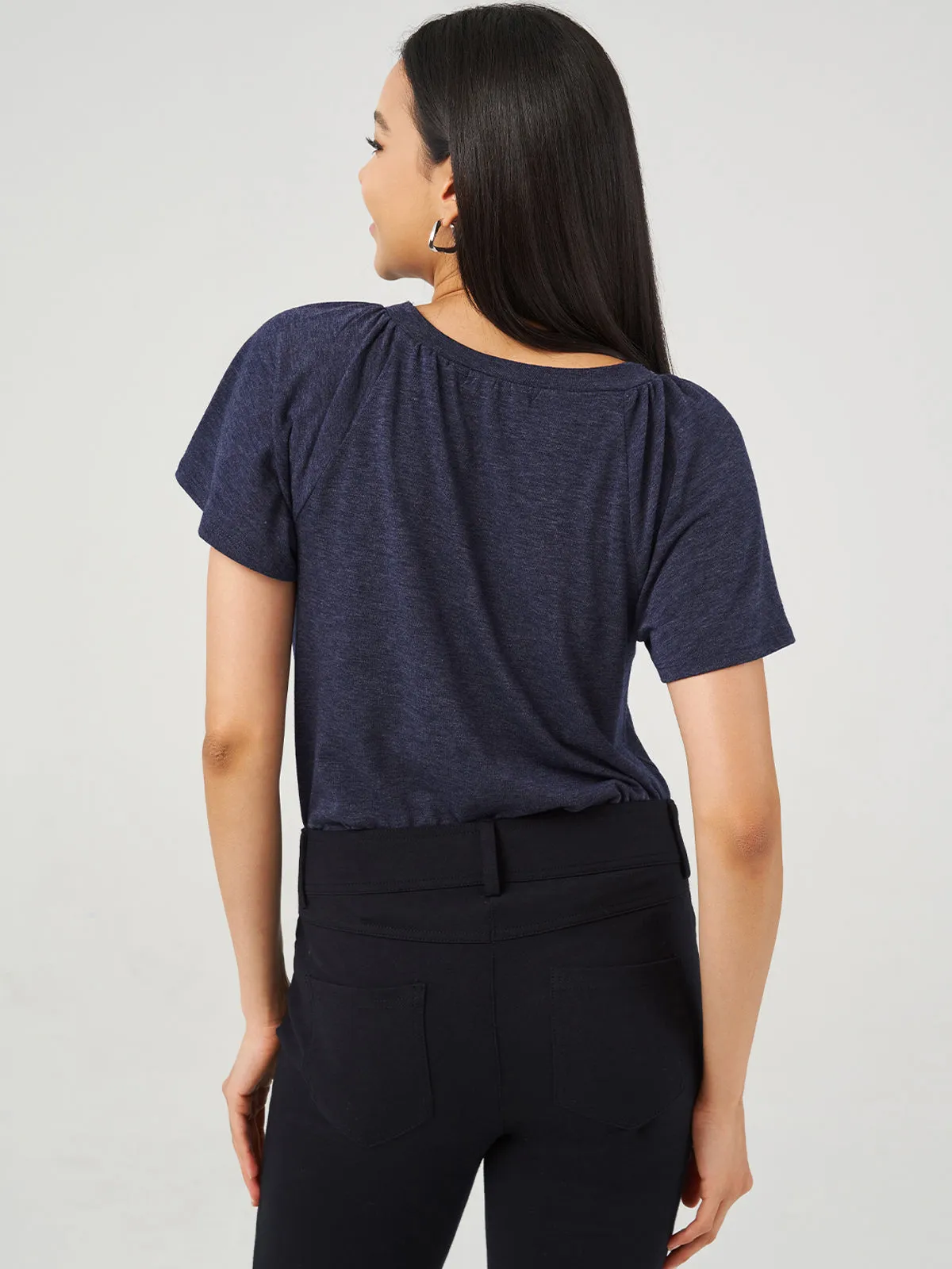 Heartland Henley Flutter Sleeve Tee sold by 89th & Madison product image thumbnail 4