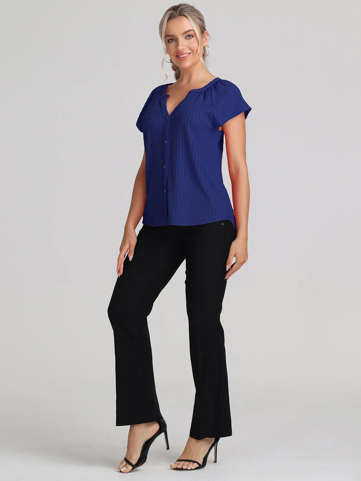 Flutter Sleeve V-Neck Top sold by 89th & Madison product image thumbnail 4