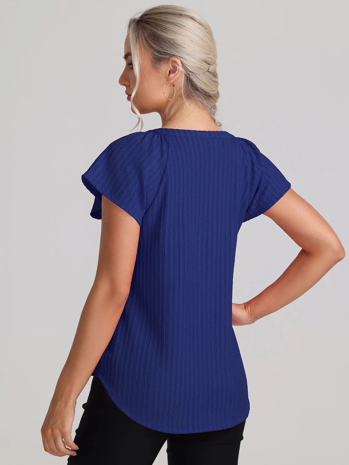 Flutter Sleeve V-Neck Top sold by 89th & Madison product image thumbnail 2