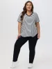 Plus Stripe V-Neck Tee sold by 89th & Madison