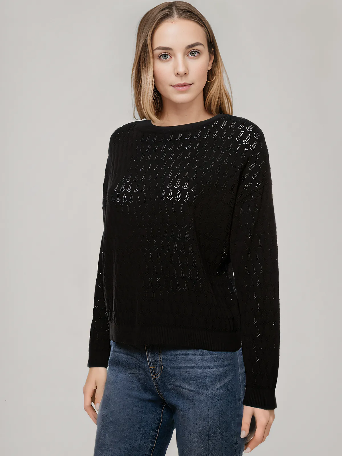 Pointelle Drop Shoulder Pullover sold by 89th & Madison product image thumbnail 5