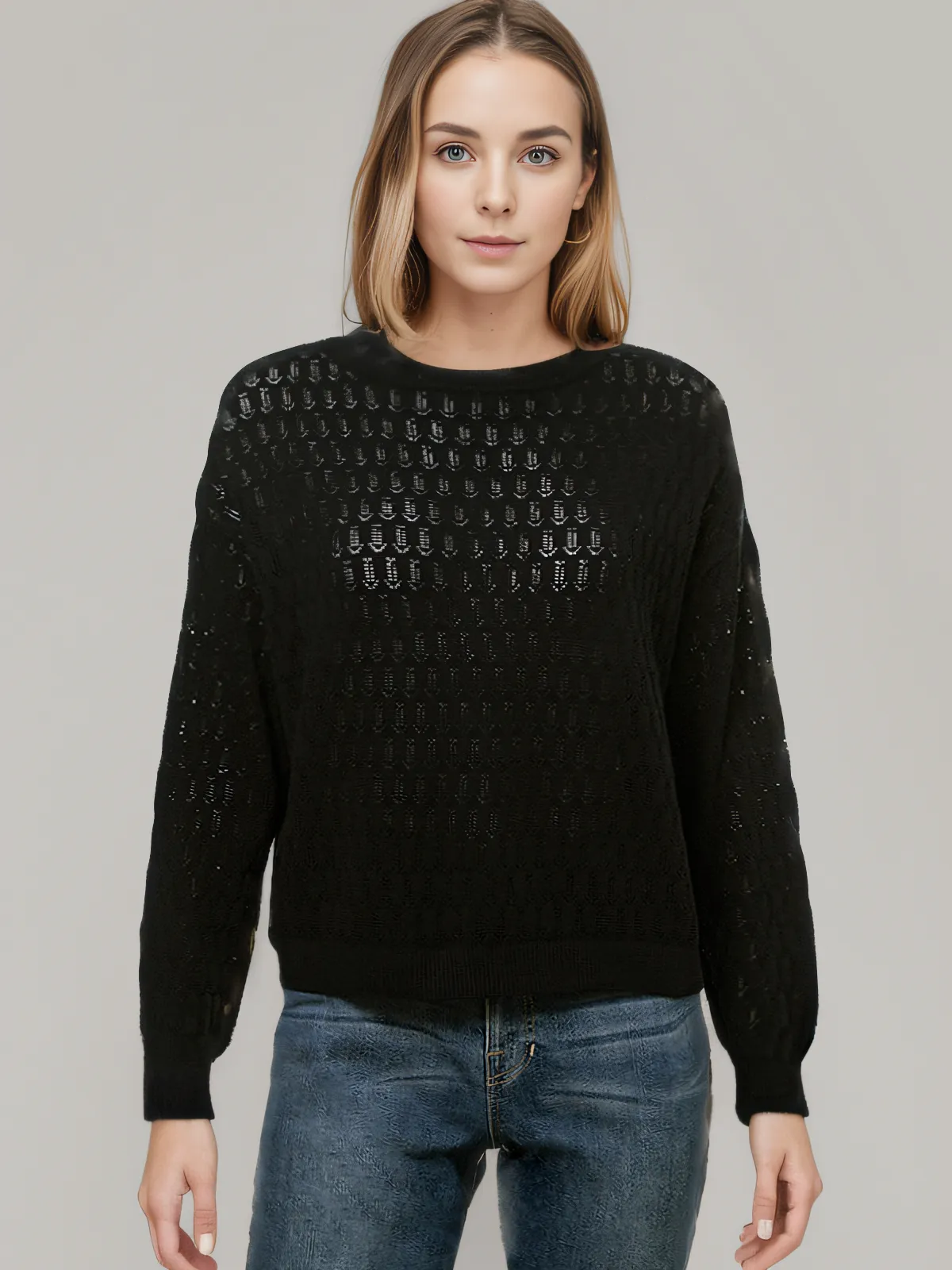 Pointelle Drop Shoulder Pullover sold by 89th & Madison product image thumbnail 4