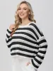 Stripe Pointelle Stitch Pullover sold by 89th & Madison