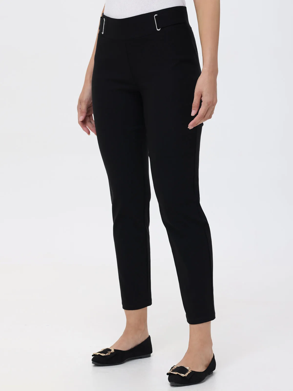 Millennium Stretch Paperclip Grommet Ankle Little Black Pants sold by 89th & Madison product image thumbnail 3