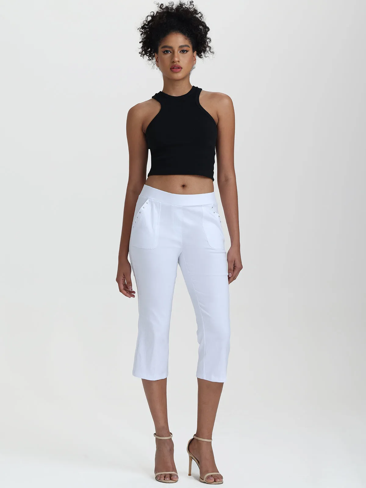 Mid Rise Pull-On Capri Pants sold by 89th & Madison