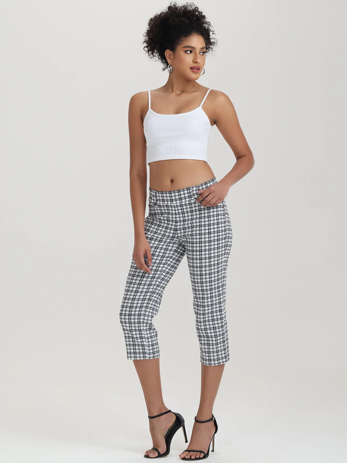 Mid-Rise Capri Crop Pants sold by 89th & Madison