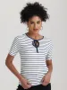 Tie Neck Short Sleeve Top sold by 89th & Madison