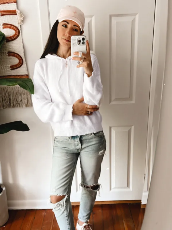 The Alli: Distressed Relaxed Hoodie sold by 89th & Madison