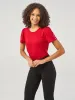 Puff Sleeve Rib Top sold by 89th & Madison
