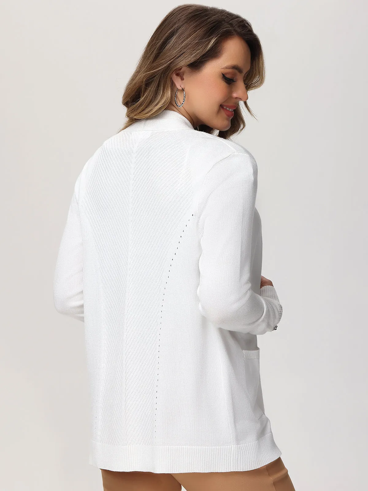 Button Cuff Open Cardigan sold by 89th & Madison product image thumbnail 2