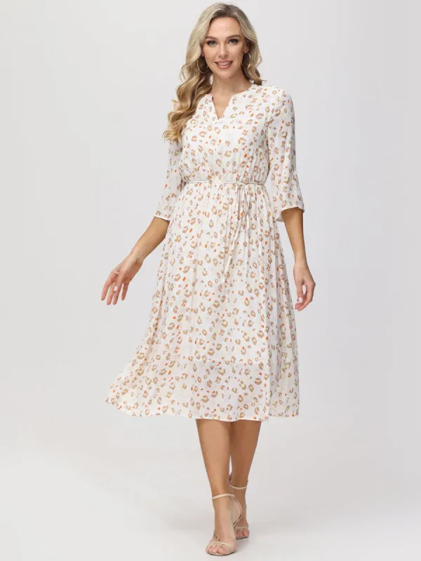 Floral 3/4 Sleeve Popover Dress sold by 89th & Madison