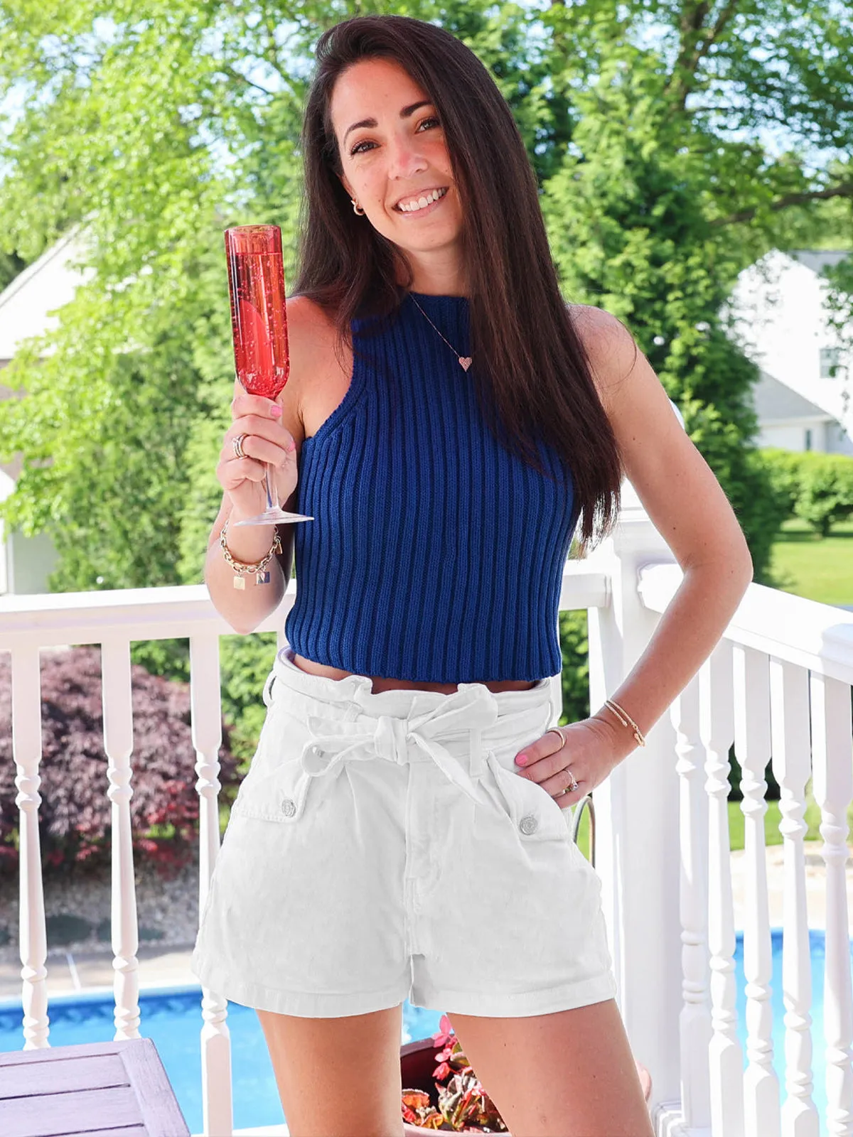 Rib Tie Back Tank sold by 89th & Madison